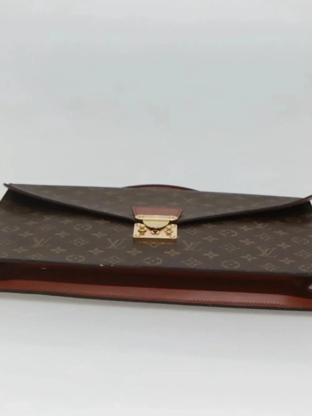 LOUIS VUITTON Monogram Porte Documents Bandouliere Bag M53338 Auth 121485